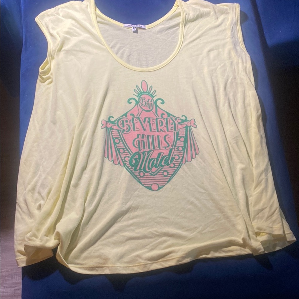 Yellow Wildfox Swin cover up top